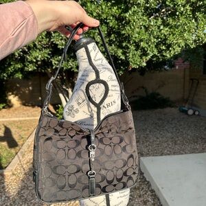 Coach Black and Gray Shoulder Bag